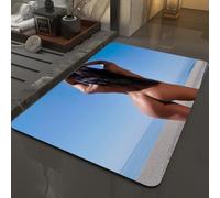 DALEXHM Microfibre Bath Mat, Door Mat, Pet Mat,Bathroom Rug Machine Washable,Non-slip,Super absorbent,Extra Soft,Portrait of a young adult attractive sexy and sensuality pretty beautiful brun,20x31in