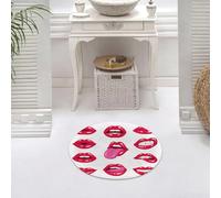 DALEXHM Microfibre Bath Mat, Door Mat, Pet Mat,Bathroom Rug Machine Washable,Non-slip,Super absorbent,Extra Soft,Red lips collection.of sexy woman's lips expressing different emotions such as,24x24in