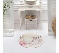 DALEXHM Microfibre Bath Mat, Door Mat, Pet Mat,Bathroom Rug Machine Washable,Non-slip,Super absorbent,Extra Soft,pring Flower Butterfly Flying on Japanese Pink Cherry Blossoms,24x24in