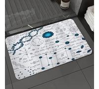DALEXHM Microfibre Bath Mat, Door Mat, Pet Mat,Bathroom Rug Machine Washable,Non-slip,Super absorbent,Extra Soft,Scientific formulas, academic patterns of molecules and crystals, chemical sym,16x24in