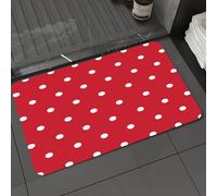 DALEXHM Microfibre Bath Mat, Door Mat, Pet Mat,Bathroom Rug Machine Washable,Non-slip,Super absorbent,Extra Soft,Retro, Vintage Polka Dots mit groen weien to create,20x31in