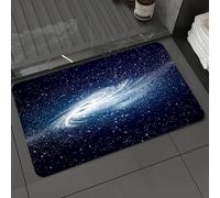 DALEXHM Microfibre Bath Mat, Door Mat, Pet Mat,Bathroom Rug Machine Washable,Non-slip,Super absorbent,Extra Soft,Space, Spiral Galaxy Image Space and Stars Celestial Cosmos Expanse Universe S,20x31in
