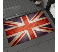 DALEXHM Microfibre Bath Mat, Door Mat, Pet Mat,Bathroom Rug Machine Washable,Non-slip,Super absorbent,Extra Soft,Retro Union Jack, British flag eliminates union Jack, iconic union Jack with r,16x24in