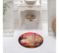 DALEXHM Microfibre Bath Mat, Door Mat, Pet Mat,Bathroom Rug Machine Washable,Non-slip,Super absorbent,Extra Soft,Kids,Fantasy Fairy Tale Princess Palace Carriage Magical Starry Night Art Prin,24x24in