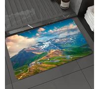 DALEXHM Microfibre Bath Mat, Door Mat, Pet Mat,Bathroom Rug Machine Washable,Non-slip,Super absorbent,Extra Soft,View from a bird's eye of Grossglockner High Alpine Road. Austria Alps Europe.,24x39in