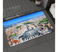 DALEXHM Microfibre Bath Mat, Door Mat, Pet Mat,Bathroom Rug Machine Washable,Non-slip,Super absorbent,Extra Soft,Vatican City Rome. The Saint Peter's Square from the Saint Peter's,24x39in