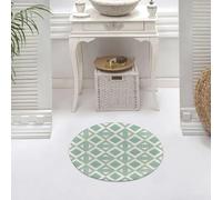 DALEXHM Microfibre Bath Mat, Door Mat, Pet Mat,Bathroom Rug Machine Washable,Non-slip,Super absorbent,Extra Soft,Abstract geometric sition, triangles and rhombuses retro style sition, turquoi,24x24in