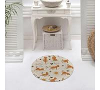 DALEXHM Microfibre Bath Mat, Door Mat, Pet Mat,Bathroom Rug Machine Washable,Non-slip,Super absorbent,Extra Soft,Cute cartoon farm animals meditation seamless pattern. Yoga animals pattern. C,24x24in