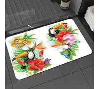 DALEXHM Microfibre Bath Mat, Door Mat, Pet Mat,Bathroom Rug Machine Washable,Non-slip,Super absorbent,Extra Soft,Tropical animals, Australian natives with koala reptiles and kangaroo,20x31in