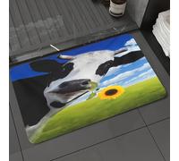 DALEXHM Microfibre Bath Mat, Door Mat, Pet Mat,Bathroom Rug Machine Washable,Non-slip,Super absorbent,Extra Soft,with flower in muzzle. Beautiful flower ows of central Switzerland and blue sk,24x39in