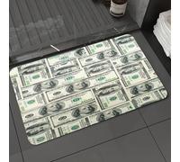 DALEXHM Microfibre Bath Mat, Door Mat, Pet Mat,Bathroom Rug Machine Washable,Non-slip,Super absorbent,Extra Soft,Money background dollar banknotes a pile of one hundred US dollar banknotes im,24x39in