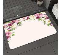 DALEXHM Microfibre Bath Mat, Door Mat, Pet Mat,Bathroom Rug Machine Washable,Non-slip,Super absorbent,Extra Soft,Rose decorations, roses and lisianthus berries Arch decoration Wedding meeting,16x24in