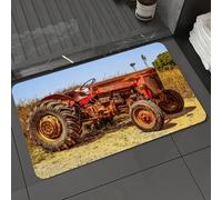 DALEXHM Microfibre Bath Mat, Door Mat, Pet Mat,Bathroom Rug Machine Washable,Non-slip,Super absorbent,Extra Soft,Rusty relics of fields, a rusty and worn retro tractor, echoing the past agric,20x31in