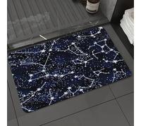 DALEXHM Microfibre Bath Mat, Door Mat, Pet Mat,Bathroom Rug Machine Washable,Non-slip,Super absorbent,Extra Soft,cosmic background decoration painting featuring the constellation connection,24x39in