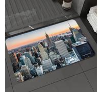 DALEXHM Microfibre Bath Mat, Door Mat, Pet Mat,Bathroom Rug Machine Washable,Non-slip,Super absorbent,Extra Soft,New York, Manhattan, dusk, skyline, Empire State Building,24x39in