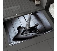 DALEXHM Microfibre Bath Mat, Door Mat, Pet Mat,Bathroom Rug Machine Washable,Non-slip,Super absorbent,Extra Soft,electric guitar with amplifier on blues club stage,24x39in