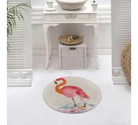 DALEXHM Microfibre Bath Mat, Door Mat, Pet Mat,Bathroom Rug Machine Washable,Non-slip,Super absorbent,Extra Soft,Flamingo .Hand drawn watercolor painting isolated on white background.,24x24in