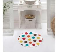 DALEXHM Microfibre Bath Mat, Door Mat, Pet Mat,Bathroom Rug Machine Washable,Non-slip,Super absorbent,Extra Soft,colored dots. Abstract background with little circles.,24x24in