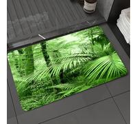 DALEXHM Microfibre Bath Mat, Door Mat, Pet Mat,Bathroom Rug Machine Washable,Non-slip,Super absorbent,Extra Soft,Rainforest Palm Trees and Exotic Plants in Tropical Jungle Wild Nature,20x31in
