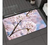 DALEXHM Microfibre Bath Mat, Door Mat, Pet Mat,Bathroom Rug Machine Washable,Non-slip,Super absorbent,Extra Soft,Spring, branches of flowers cherry blossoms flower buds blooming nature landsc,16x24in