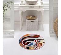 DALEXHM Microfibre Bath Mat, Door Mat, Pet Mat,Bathroom Rug Machine Washable,Non-slip,Super absorbent,Extra Soft,Inner Melody series. Design sed of colorful musical shapes as a metaphor on th,24x24in