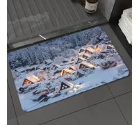 DALEXHM Microfibre Bath Mat, Door Mat, Pet Mat,Bathroom Rug Machine Washable,Non-slip,Super absorbent,Extra Soft,Winter, Asian historical village Shirakawago under the snow Gifu Chubu region,24x39in
