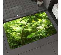 DALEXHM Microfibre Bath Mat, Door Mat, Pet Mat,Bathroom Rug Machine Washable,Non-slip,Super absorbent,Extra Soft,Lush tropical rainforest，Emerald jungle scene，Symphony of charming rainforest,20x31in