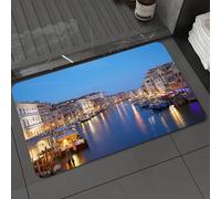 DALEXHM Microfibre Bath Mat, Door Mat, Pet Mat,Bathroom Rug Machine Washable,Non-slip,Super absorbent,Extra Soft,Grand Canal in Venice nobody in the evening clear blue sky in summer in Italy,24x39in