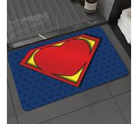 DALEXHM Microfibre Bath Mat, Door Mat, Pet Mat,Bathroom Rug Machine Washable,Non-slip,Super absorbent,Extra Soft,big red heart shaped like a superhero shield symbol for strong love eps10 vect,24x39in