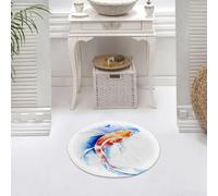 DALEXHM Microfibre Bath Mat, Door Mat, Pet Mat,Bathroom Rug Machine Washable,Non-slip,Super absorbent,Extra Soft,Koi Carp Animals Wildlife Fish Nature Chinese Japan Spring,24x24in