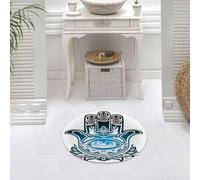 DALEXHM Microfibre Bath Mat, Door Mat, Pet Mat,Bathroom Rug Machine Washable,Non-slip,Super absorbent,Extra Soft,Hamsa, Evil Eye inside the hand of Fatima Esoteric protection Icon,24x24in