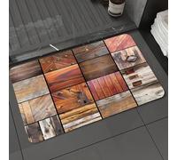 DALEXHM Microfibre Bath Mat, Door Mat, Pet Mat,Bathroom Rug Machine Washable,Non-slip,Super absorbent,Extra Soft,collection of details on architectural wooden elements wood textures,16x24in