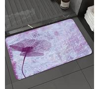 DALEXHM Microfibre Bath Mat, Door Mat, Pet Mat,Bathroom Rug Machine Washable,Non-slip,Super absorbent,Extra Soft,Poppy, Poppy Flower Graphic With Poetry Pattern Romance Theme Flowers Artsy Vi,20x31in