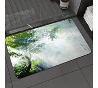 DALEXHM Microfibre Bath Mat, Door Mat, Pet Mat,Bathroom Rug Machine Washable,Non-slip,Super absorbent,Extra Soft,Rainforest Sunbeam Among Tree Shadows Idyllic Solitude in the Jungle,20x31in