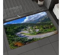 DALEXHM Microfibre Bath Mat, Door Mat, Pet Mat,Bathroom Rug Machine Washable,Non-slip,Super absorbent,Extra Soft,Outdoor, natural view of the Maloja Pass. Alps Switzerland Europe Mountains Fo,24x39in