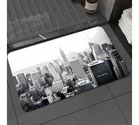 DALEXHM Microfibre Bath Mat, Door Mat, Pet Mat,Bathroom Rug Machine Washable,Non-slip,Super absorbent,Extra Soft,New York City - USA. View to Lower Manhattan downtown skyline with famous Empi,20x31in