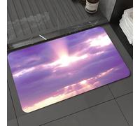 DALEXHM Microfibre Bath Mat, Door Mat, Pet Mat,Bathroom Rug Machine Washable,Non-slip,Super absorbent,Extra Soft,The sun breaks through the clouds, paints the sky with purple shadows and crea,24x39in