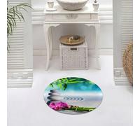 DALEXHM Microfibre Bath Mat, Door Mat, Pet Mat,Bathroom Rug Machine Washable,Non-slip,Super absorbent,Extra Soft,Spa, sand orchid and massage stones in the Zen garden, sunny day, image of,24x24in