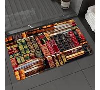 DALEXHM Microfibre Bath Mat, Door Mat, Pet Mat,Bathroom Rug Machine Washable,Non-slip,Super absorbent,Extra Soft,Art-intensive images of vintage bound books,24x39in