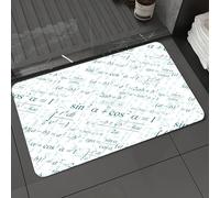 DALEXHM Microfibre Bath Mat, Door Mat, Pet Mat,Bathroom Rug Machine Washable,Non-slip,Super absorbent,Extra Soft,Seamlessly wallpaper mathematics on white,20x31in