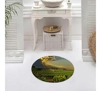 DALEXHM Microfibre Bath Mat, Door Mat, Pet Mat,Bathroom Rug Machine Washable,Non-slip,Super absorbent,Extra Soft,Sunset over the vineyards of Southern France. Sunbeams. Cloudscape. Print imag,24x24in