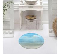 DALEXHM Microfibre Bath Mat, Door Mat, Pet Mat,Bathroom Rug Machine Washable,Non-slip,Super absorbent,Extra Soft,Ocean, sunny summer day on the sandy beach, calm, calm coast, sea, horizon,24x24in