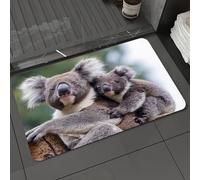 DALEXHM Microfibre Bath Mat, Door Mat, Pet Mat,Bathroom Rug Machine Washable,Non-slip,Super absorbent,Extra Soft,Cute embracing couple of Australian Koala Bear sitting cozy on an eucalyptys t,20x31in