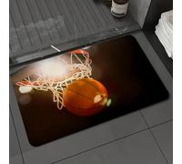 DALEXHM Microfibre Bath Mat, Door Mat, Pet Mat,Bathroom Rug Machine Washable,Non-slip,Super absorbent,Extra Soft,basketball, sports, venue, shooting,24x39in