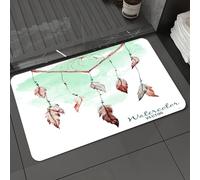 DALEXHM Microfibre Bath Mat, Door Mat, Pet Mat,Bathroom Rug Machine Washable,Non-slip,Super absorbent,Extra Soft,Watercolours cute background with dream catcher Premium vectors fundos bonitos,20x31in