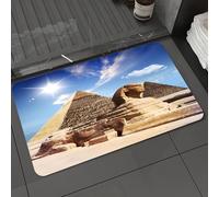 DALEXHM Microfibre Bath Mat, Door Mat, Pet Mat,Bathroom Rug Machine Washable,Non-slip,Super absorbent,Extra Soft,The Great Sphinx between the Khafre and Menkaure Pyramids of Giza Cairo Egypt,24x39in