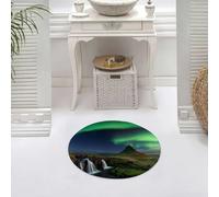 DALEXHM Microfibre Bath Mat, Door Mat, Pet Mat,Bathroom Rug Machine Washable,Non-slip,Super absorbent,Extra Soft,Iceland's Secret Realm Under the Aurora，A Night Poem of Kirkjufell and the Wat,24x24in