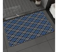 DALEXHM Microfibre Bath Mat, Door Mat, Pet Mat,Bathroom Rug Machine Washable,Non-slip,Super absorbent,Extra Soft,Tartan Scottish plaid pattern. Colorful square geometric texture textile print,20x31in