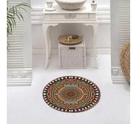 DALEXHM Microfibre Bath Mat, Door Mat, Pet Mat,Bathroom Rug Machine Washable,Non-slip,Super absorbent,Extra Soft,mandala pattern design or mandala art design,24x24in