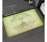 DALEXHM Microfibre Bath Mat, Door Mat, Pet Mat,Bathroom Rug Machine Washable,Non-slip,Super absorbent,Extra Soft,Tree of life, roots in soil reflect mysterious life wisdom growth and aging ap,16x24in